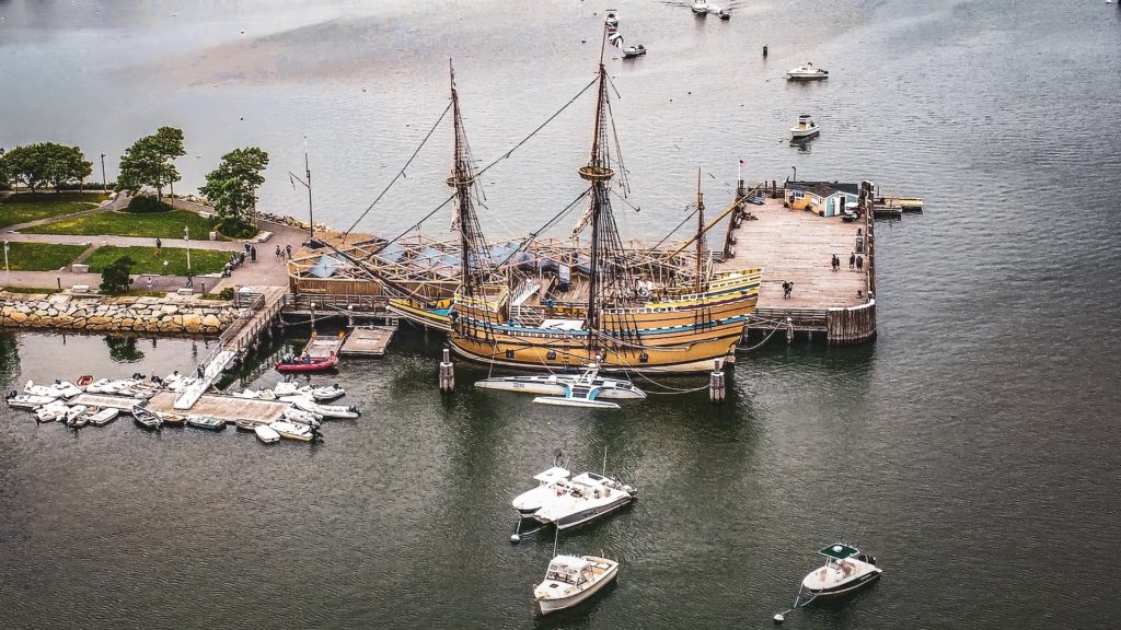 Mayflower replica in Plymouth, one of the best Thanksgiving destinations in the USA.